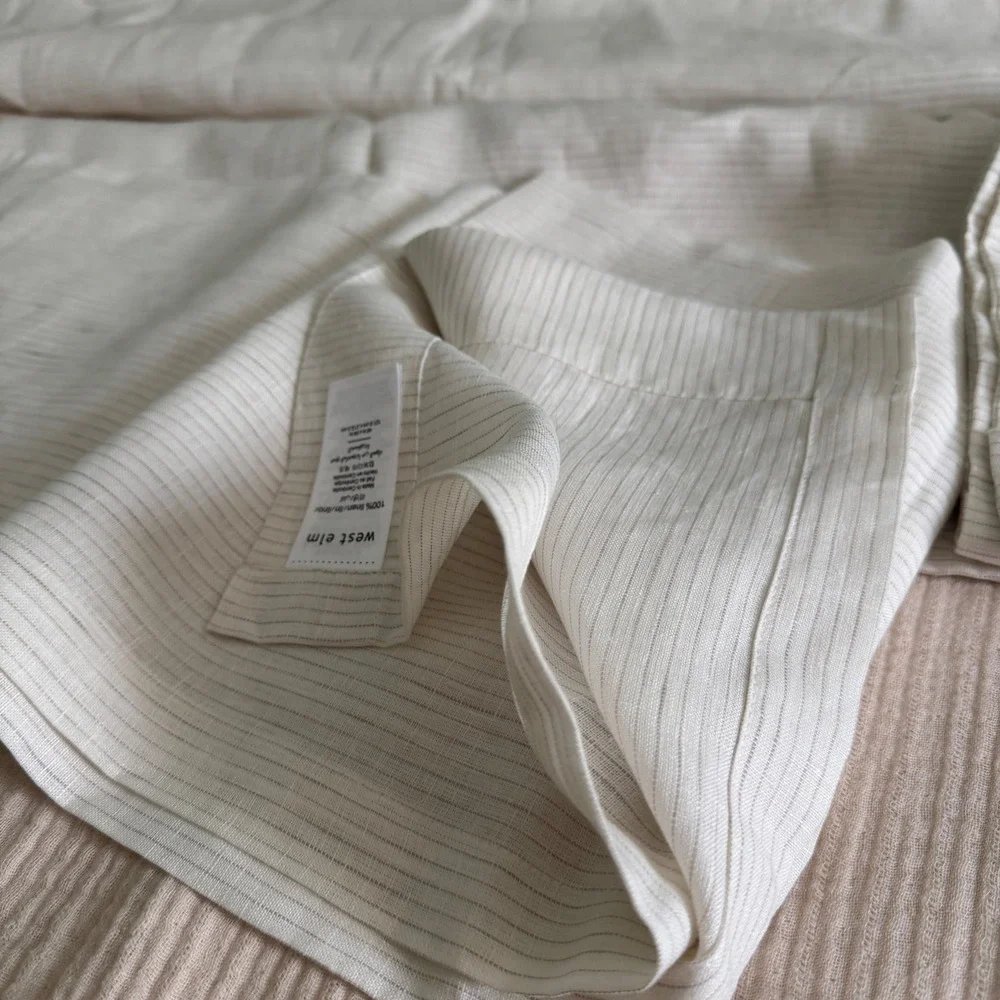 West Elm European Linen Curtain Set 48x84